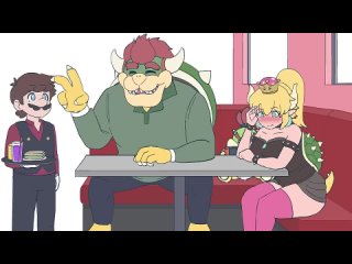 video моя дочь в вас влюбилась официант dangoheart animation my daughter think you are so cute a bowsette animation sex