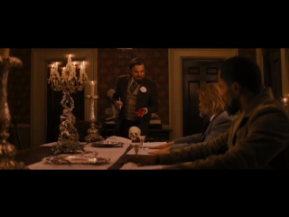 video джанго освобожденный django unchained 2012 кэлвин кэнди леонардо дикаприо сцена с бокалом sex