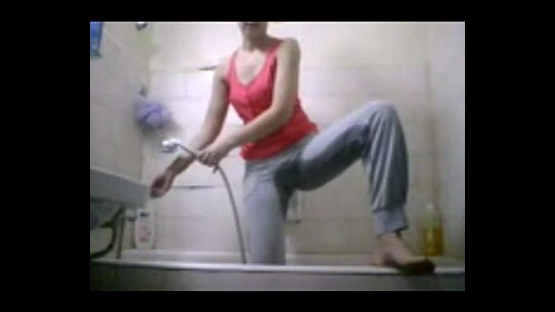 video wetting sweat pants in the bathroom sex