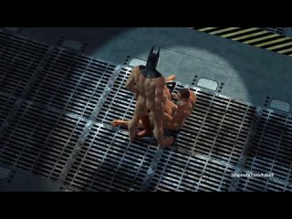 video фетиш групповуха блондинка высокая стройная сиськи batman robin harley quinn 3д мультик супергерои трахают харли sex