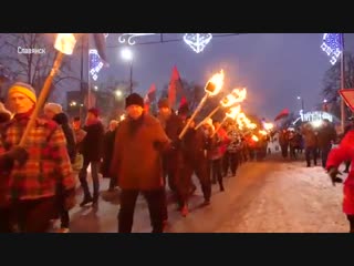 video в славянске отметили день рожденья бандеры sex