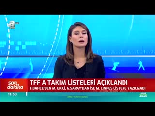 video 0116 tff a takım listeleri açıklandı mehmet ekici ve martin linnes listede yok a spor spor sex