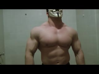 video ninja tyler bodybuilder natural pecs and abs muscle flexing sex