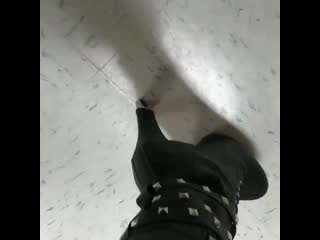 video cruel girl crushes insect in boots sex